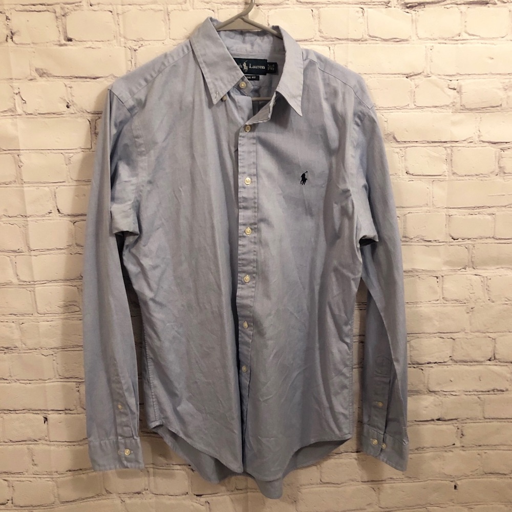 Ralph Lauren light blue button down shirt - Picture 1 of 3